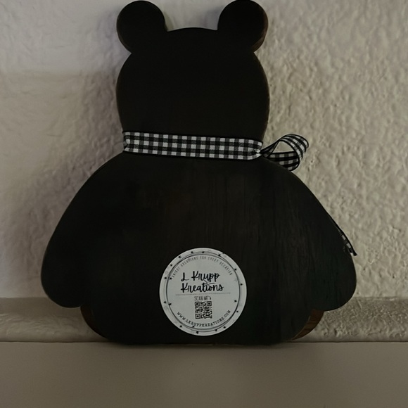 Charming Bear Shelf Sitter with Heart Accent by L Krupp Kreations - Picture 2 of 3